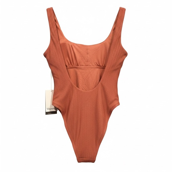 Vitamin A - Rust Ribbed One-Piece - Picture 5 of 10